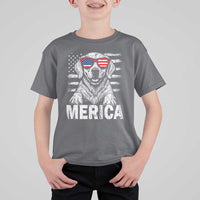 Merica Golden Retriever T Shirt For Kid Patriotic Dog US Flag 4th Of July - Wonder Print Shop
