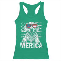 Merica Golden Retriever Racerback Tank Top Patriotic Dog US Flag 4th Of July - Wonder Print Shop