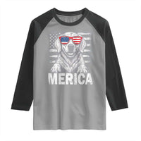 Merica Golden Retriever Raglan Shirt Patriotic Dog US Flag 4th Of July - Wonder Print Shop