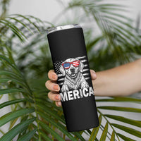 Merica Golden Retriever Skinny Tumbler Patriotic Dog US Flag 4th Of July - Wonder Print Shop