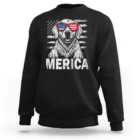 Merica Golden Retriever Sweatshirt Patriotic Dog US Flag 4th Of July - Wonder Print Shop