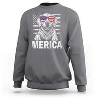 Merica Golden Retriever Sweatshirt Patriotic Dog US Flag 4th Of July - Wonder Print Shop