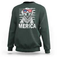 Merica Golden Retriever Sweatshirt Patriotic Dog US Flag 4th Of July - Wonder Print Shop