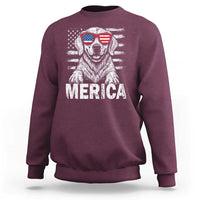 Merica Golden Retriever Sweatshirt Patriotic Dog US Flag 4th Of July - Wonder Print Shop