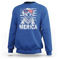 Merica Golden Retriever Sweatshirt Patriotic Dog US Flag 4th Of July - Wonder Print Shop