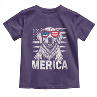 Merica Golden Retriever Toddler T Shirt Patriotic Dog US Flag 4th Of July - Wonder Print Shop
