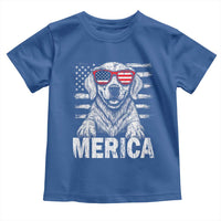 Merica Golden Retriever Toddler T Shirt Patriotic Dog US Flag 4th Of July - Wonder Print Shop