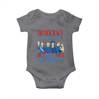 Vintage Feminist Americana Baby Onesie Democracy Is Dying But Hey Nice Fireworks Funny 4th Of July