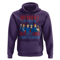 Vintage Feminist Americana Hoodie Democracy Is Dying But Hey Nice Fireworks Funny 4th Of July
