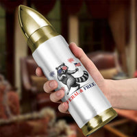 Feral and Free Dancing Raccoon Bullet Tumbler Funny 4th July Patriotic Animal US Flag and Fireworks - Wonder Print Shop