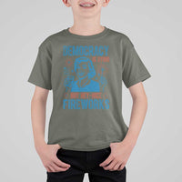 Democracy Is Dying But Hey Nice Fireworks T Shirt For Kid Funny Retro 4th of July Political Humor - Wonder Print Shop