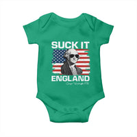 Funny George Washington Baby Onesie Suck It England Bold Patriotic 4th of July 1776
