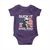 Funny George Washington Baby Onesie Suck It England Bold Patriotic 4th of July 1776