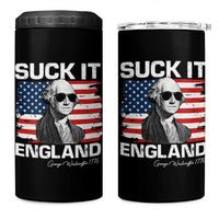Funny George Washington 4 in 1 Can Cooler Tumbler Suck It England Bold Patriotic 4th of July 1776