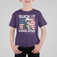 Funny George Washington T Shirt For Kid Suck It England Bold Patriotic 4th of July 1776