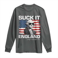 Funny George Washington Long Sleeve Shirt Suck It England Bold Patriotic 4th of July 1776