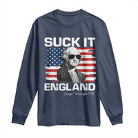 Funny George Washington Long Sleeve Shirt Suck It England Bold Patriotic 4th of July 1776