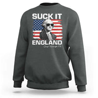 Funny George Washington Sweatshirt Suck It England Bold Patriotic 4th of July 1776