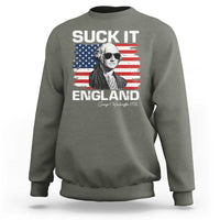 Funny George Washington Sweatshirt Suck It England Bold Patriotic 4th of July 1776