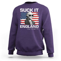 Funny George Washington Sweatshirt Suck It England Bold Patriotic 4th of July 1776