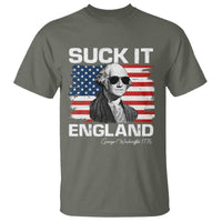 Funny George Washington T Shirt Suck It England Bold Patriotic 4th of July 1776