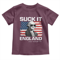 Funny George Washington Toddler T Shirt Suck It England Bold Patriotic 4th of July 1776
