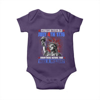 History Began July 4th 1776 Baby Onesie Bold Patriotic Statement Statue of Liberty