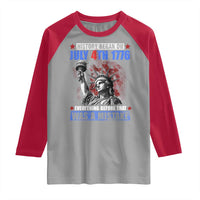 History Began July 4th 1776 Raglan Shirt Bold Patriotic Statement Statue of Liberty