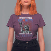History Began July 4th 1776 T Shirt For Women Bold Patriotic Statement Statue of Liberty
