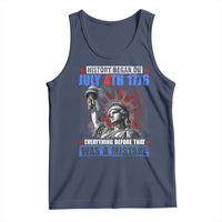 History Began July 4th 1776 Tank Top Bold Patriotic Statement Statue of Liberty