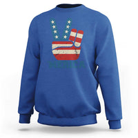 Vintage ‘Merica Peace Sign Sweatshirt Retro Patriotic 4th of July USA Flag