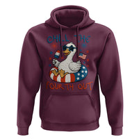 Funny Goose 4th of July Hoodie Chill the Fourth Out Patriotic Humor with Summer Vibes