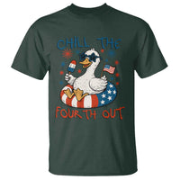 Funny Goose 4th of July T Shirt Chill the Fourth Out Patriotic Humor with Summer Vibes