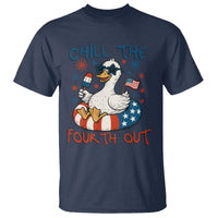 Funny Goose 4th of July T Shirt Chill the Fourth Out Patriotic Humor with Summer Vibes