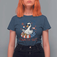 Funny Goose 4th of July T Shirt For Women Chill the Fourth Out Patriotic Humor with Summer Vibes