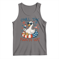Funny Goose 4th of July Tank Top Chill the Fourth Out Patriotic Humor with Summer Vibes