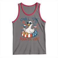 Funny Goose 4th of July Tank Top Chill the Fourth Out Patriotic Humor with Summer Vibes