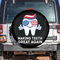 Funny Patriotic Dentist Spare Tire Cover Making Teeth Great Again America Oral Health Toothpaste Hair - Wonder Print Shop