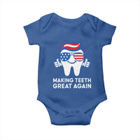 Funny Patriotic Dentist Baby Onesie Making Teeth Great Again America Oral Health Toothpaste Hair - Wonder Print Shop