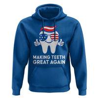Funny Patriotic Dentist Hoodie Making Teeth Great Again America Oral Health Toothpaste Hair - Wonder Print Shop
