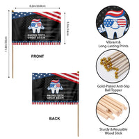 Funny Patriotic Dentist Patriotic Handheld Flag Making Teeth Great Again America Oral Health Toothpaste Hair TS02