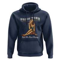 Funny Pin-Up Girl Hoodie Hawk Tuah Spit On That Thang - Wonder Print Shop