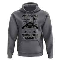 Operation Midnight Hammer Military Hoodie Tactical Warfare Jets Bombers - Wonder Print Shop
