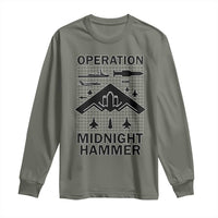 Operation Midnight Hammer Military Long Sleeve Shirt Tactical Warfare Jets Bombers - Wonder Print Shop