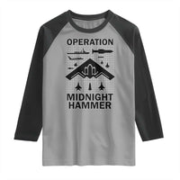 Operation Midnight Hammer Military Raglan Shirt Tactical Warfare Jets Bombers - Wonder Print Shop