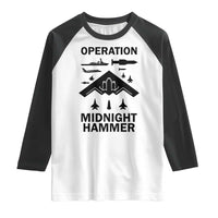 Operation Midnight Hammer Military Raglan Shirt Tactical Warfare Jets Bombers - Wonder Print Shop