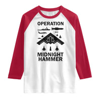 Operation Midnight Hammer Military Raglan Shirt Tactical Warfare Jets Bombers - Wonder Print Shop