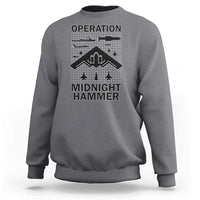 Operation Midnight Hammer Military Sweatshirt Tactical Warfare Jets Bombers - Wonder Print Shop