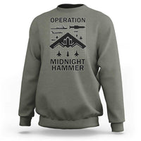 Operation Midnight Hammer Military Sweatshirt Tactical Warfare Jets Bombers - Wonder Print Shop