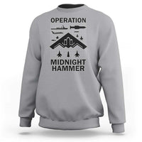 Operation Midnight Hammer Military Sweatshirt Tactical Warfare Jets Bombers - Wonder Print Shop